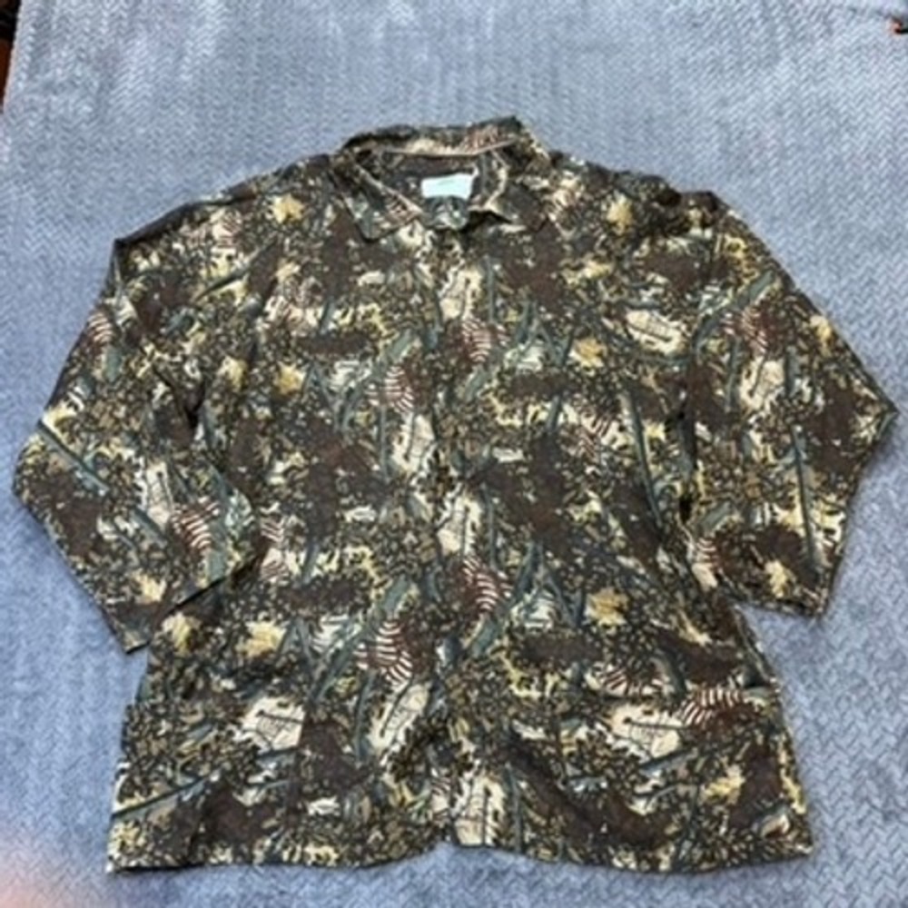 Bushlan Camo Suit Mens XL Vintage 1989 South Texas Hunting Set Cotton 2pc Brown